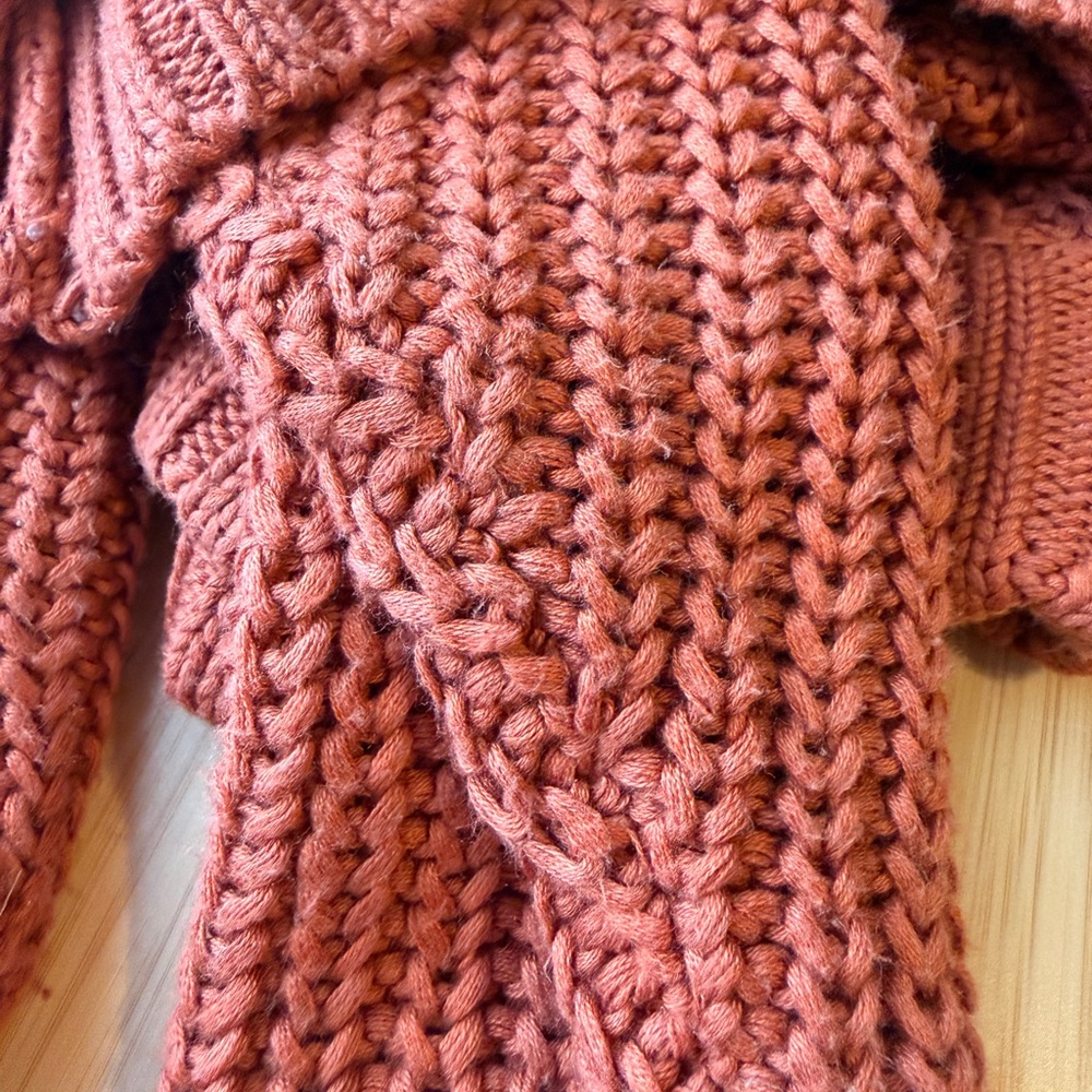 Chunky Turtleneck Pullover Sweater - Rust - image 6